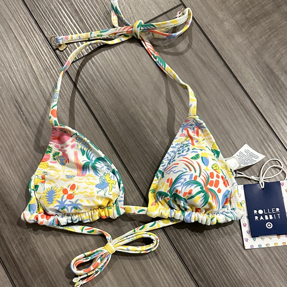 Roller Rabbit x Target Star Geo Patterned Reversible String Bikini Top
